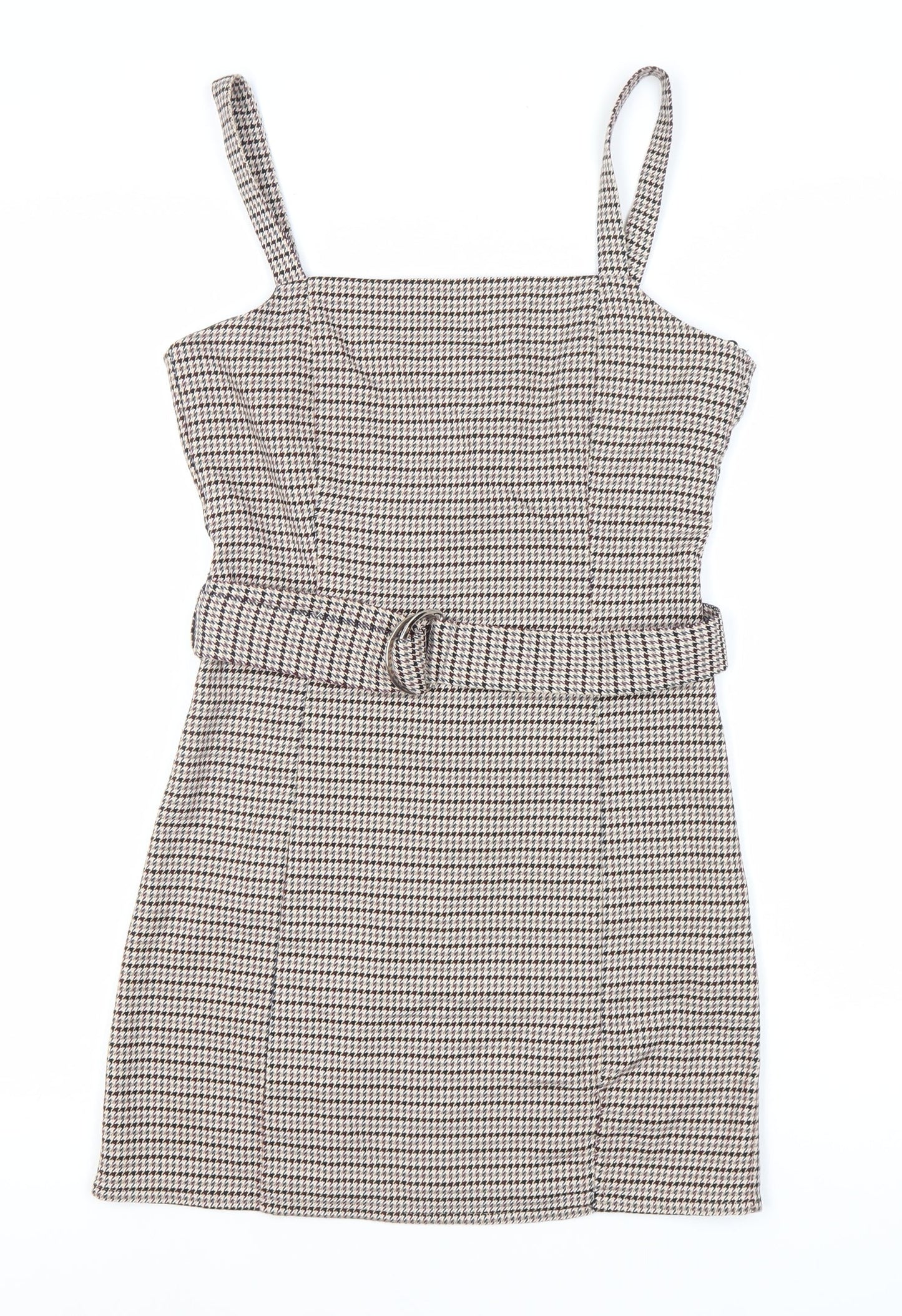 Pull&Bear Womens Multicoloured Houndstooth Mini Dress S