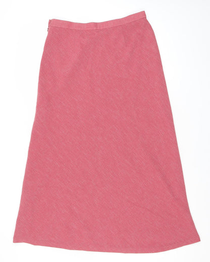 Viyella Women Pink Size 12 A-Line Knee Length Lined Skirt
