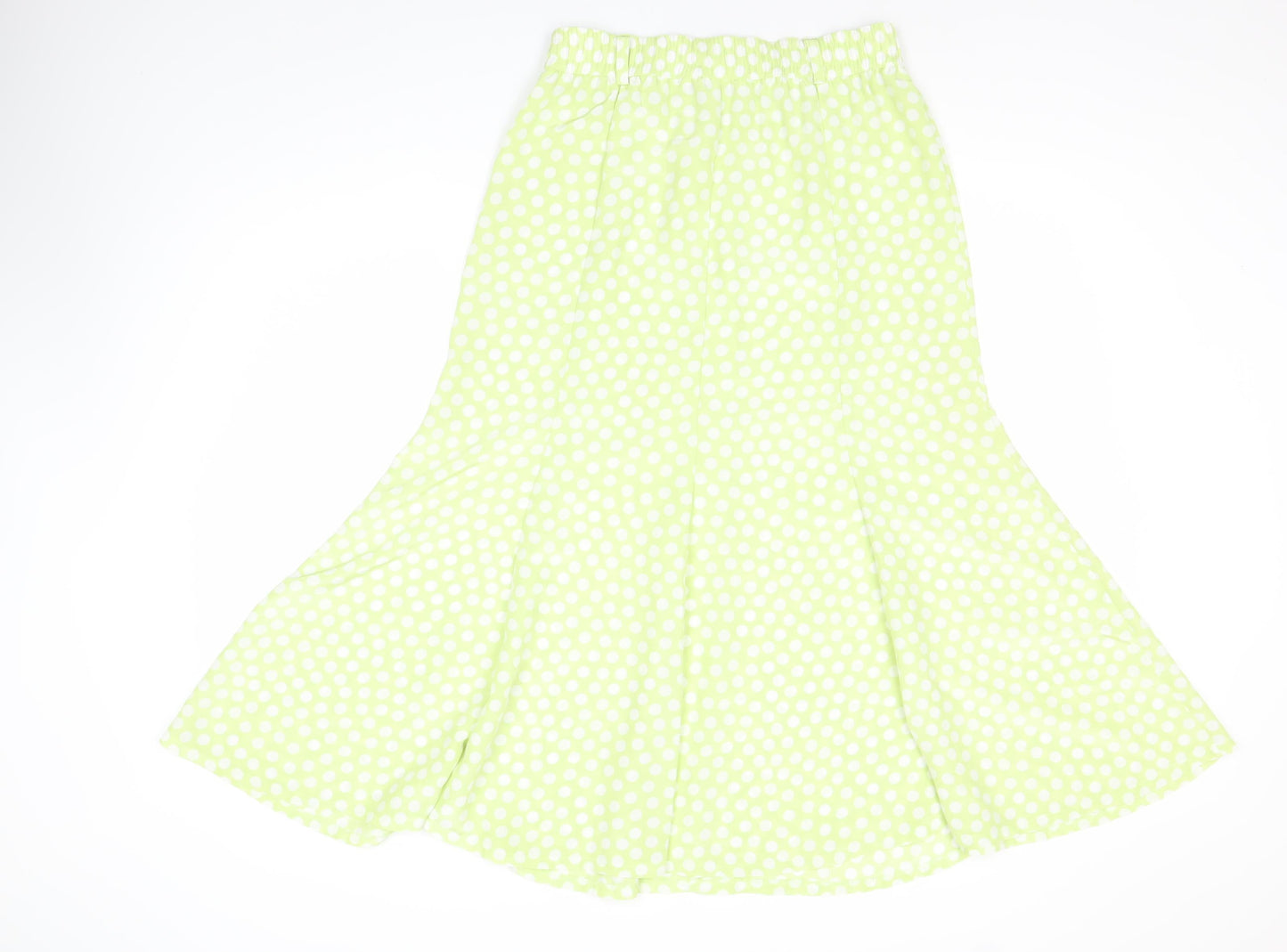 Jacques Vert Women’s Green Polka Dot Midi Flare Skirt Size 12