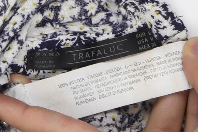 Zara Trafaluc Women’s Multicoloured Floral Off Shoulder Blouse Size 12