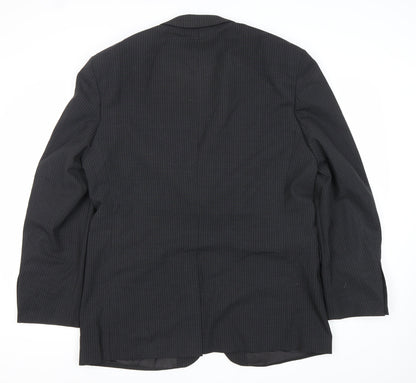 Burton Menswear Black Pinstripe Men’s 42 Blazer Jacket Classic Formal