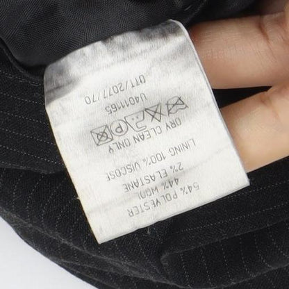 Burton Menswear Black Pinstripe Men’s 42 Blazer Jacket Classic Formal