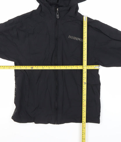 Animal Boys Black XS Waterproof Hooded Rain Jacket Coat