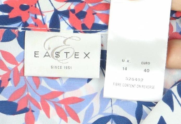Eastex Womens Multicoloured Floral Shirt Dress Size 14 Knee Length