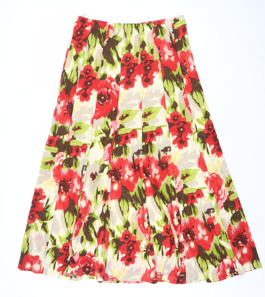 Marks and Spencer Women’s Multicoloured Floral A-Line Skirt Size 12