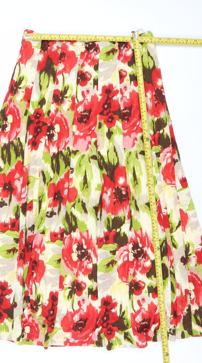 Marks and Spencer Women’s Multicoloured Floral A-Line Skirt Size 12