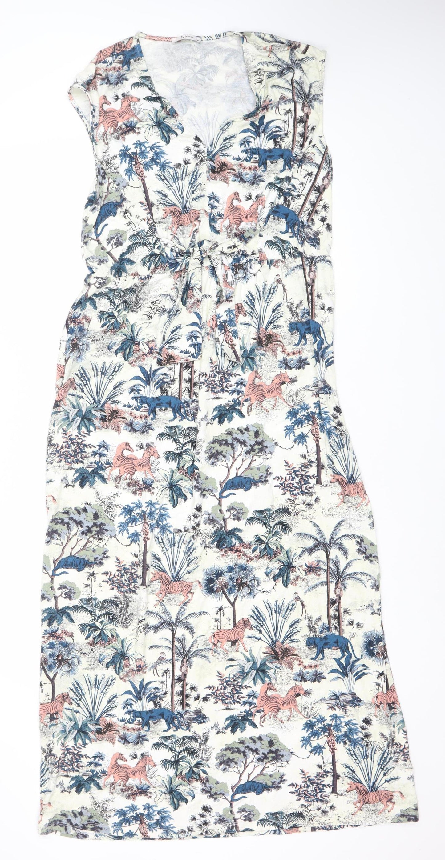 Tu Women’s Multicoloured Animal Print Bodycon Dress Size 16