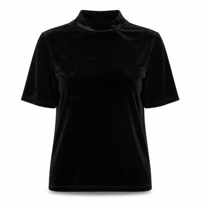 Womens UK Size XS Monki Black Basic T-Shirt