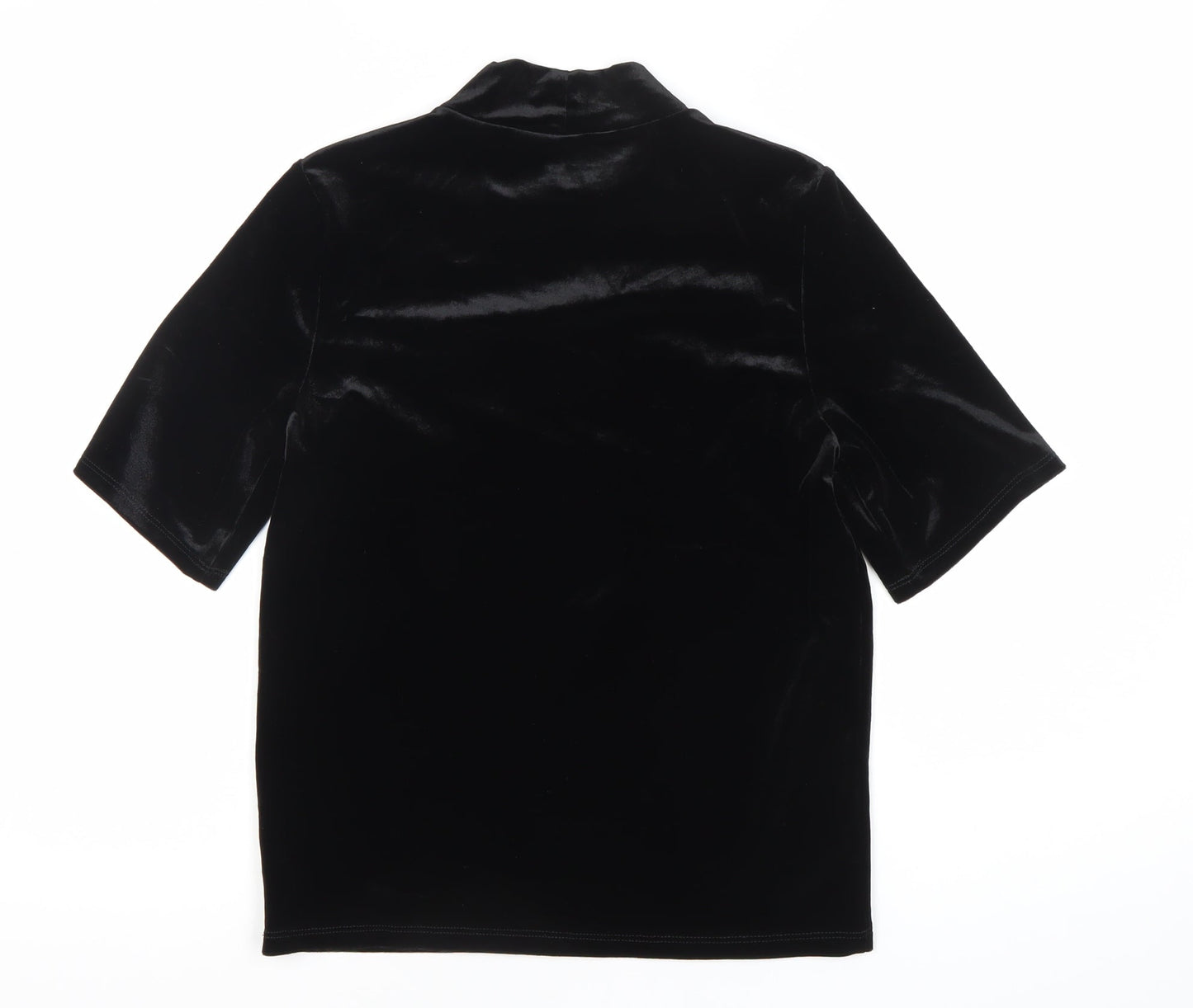 Womens UK Size XS Monki Black Basic T-Shirt