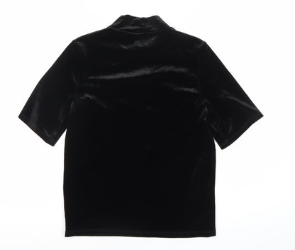 Womens UK Size XS Monki Black Basic T-Shirt