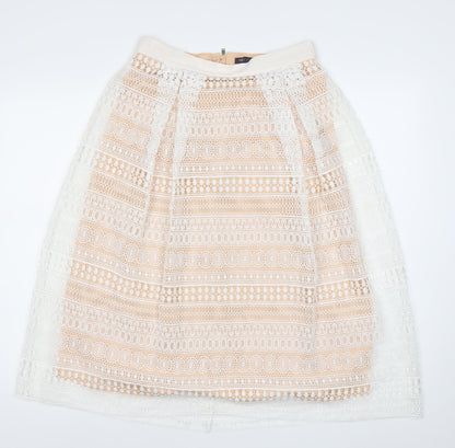 Marks and Spencer Women’s Ivory A-Line Lace Skirt Size 10