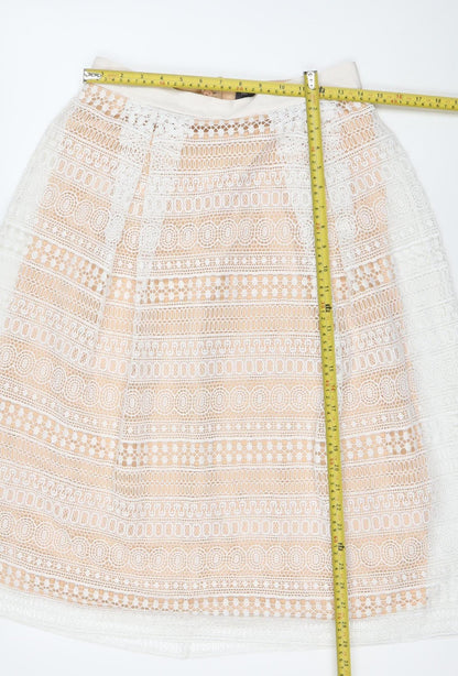 Marks and Spencer Women’s Ivory A-Line Lace Skirt Size 10