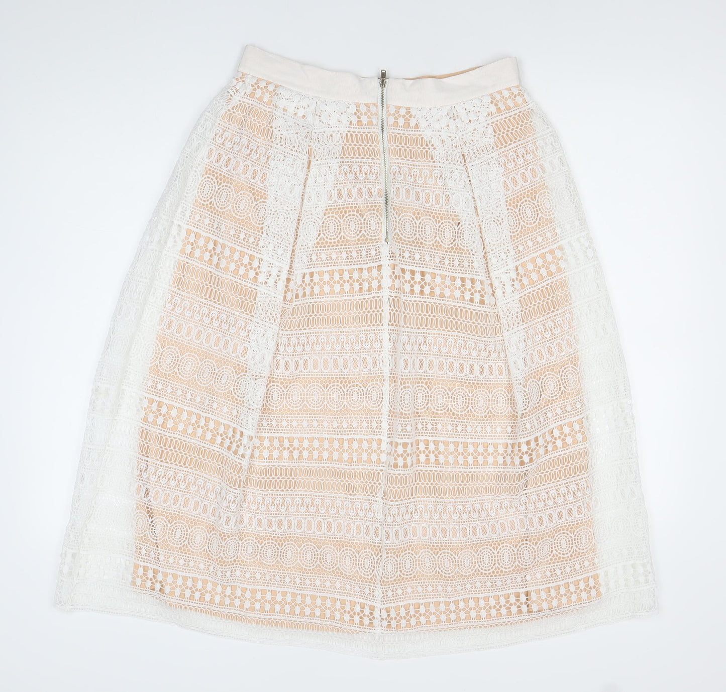 Marks and Spencer Women’s Ivory A-Line Lace Skirt Size 10
