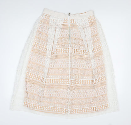 Marks and Spencer Women’s Ivory A-Line Lace Skirt Size 10