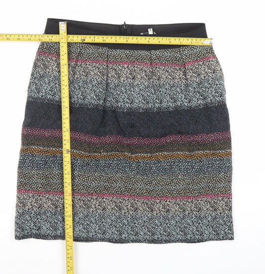 Noa Noa Women’s Multicoloured Tweed Knee Length Skirt UK 10