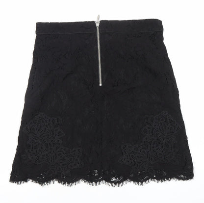 Coast Women Black Lace Pencil Skirt UK 12 Knee Length Formal Party