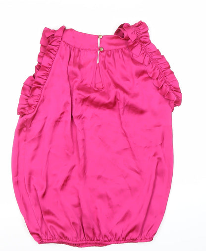 Womens UK Size 12 River Island Pink Blouse Blouse
