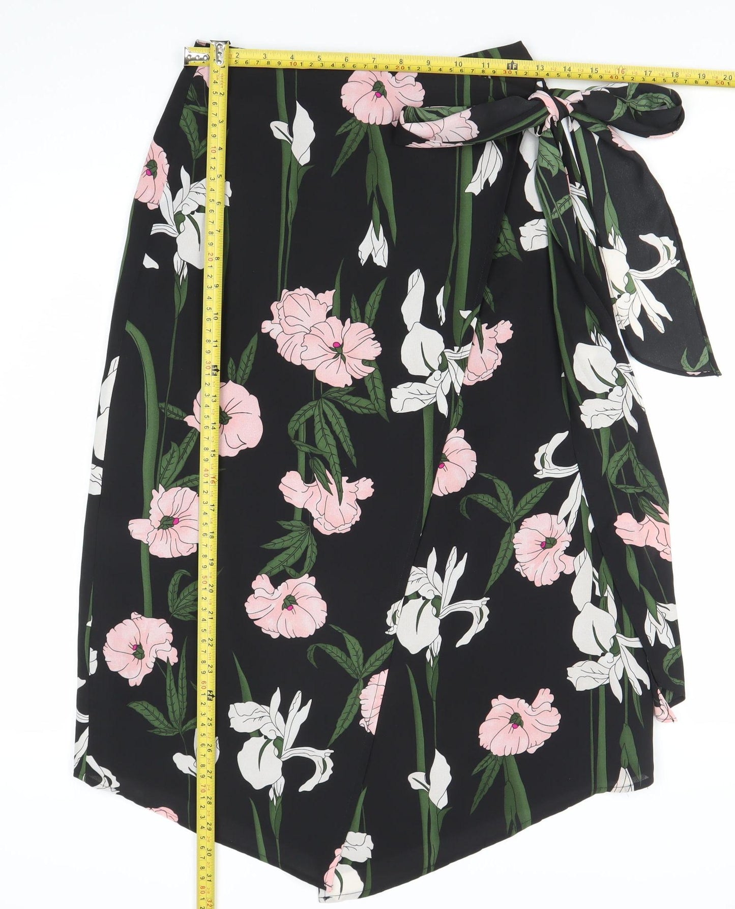 Womens UK Size 10 Warehouse Wrap Chiffon Skirt