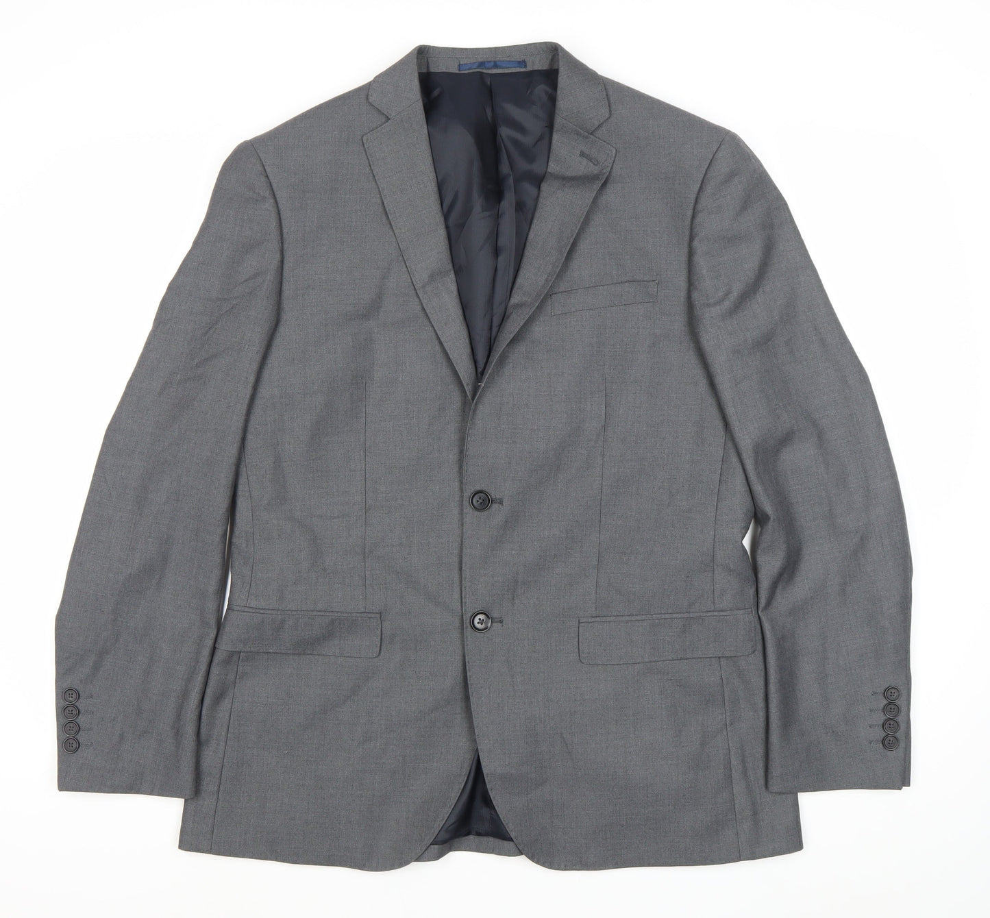 George Men’s Grey 38R Regular Fit Suit Jacket Blazer Formal