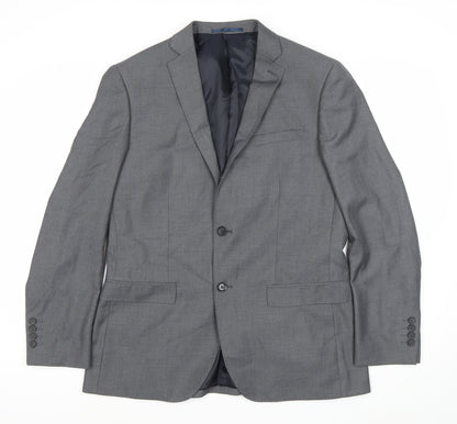 George Men’s Grey 38R Regular Fit Suit Jacket Blazer Formal
