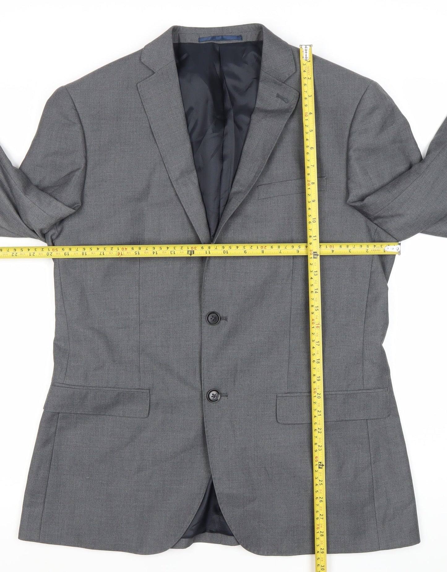 George Men’s Grey 38R Regular Fit Suit Jacket Blazer Formal