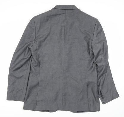 George Men’s Grey 38R Regular Fit Suit Jacket Blazer Formal