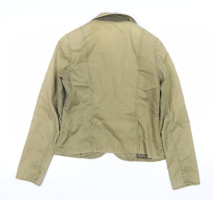 GAP Women’s Brown Blazer Jacket Size 10 UK Regular Fit Cotton Blend