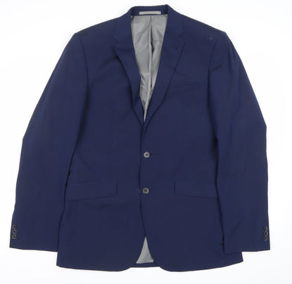 Taylor & Wright Men’s Blue 40L Wool Blend Suit Jacket Classic
