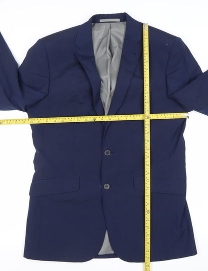 Taylor & Wright Men’s Blue 40L Wool Blend Suit Jacket Classic