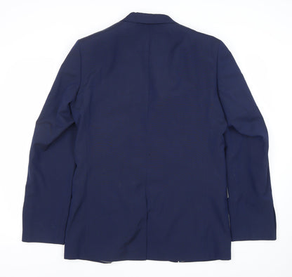 Taylor & Wright Men’s Blue 40L Wool Blend Suit Jacket Classic