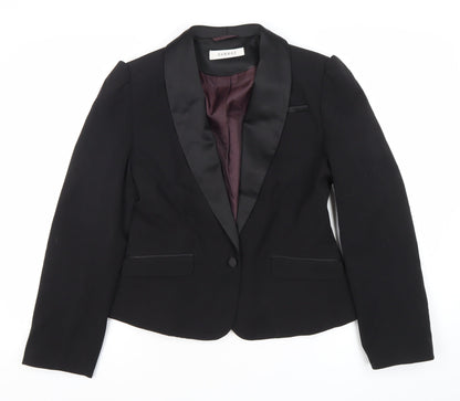 George Women’s Black Shawl Lapel Tuxedo Blazer UK 12 Regular