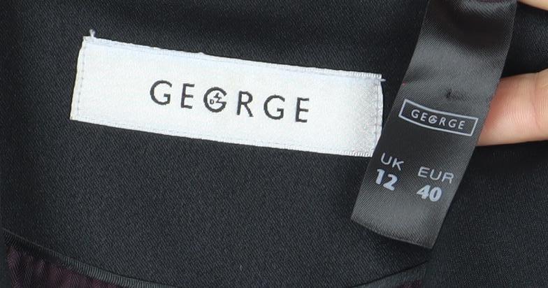 George Women’s Black Shawl Lapel Tuxedo Blazer UK 12 Regular