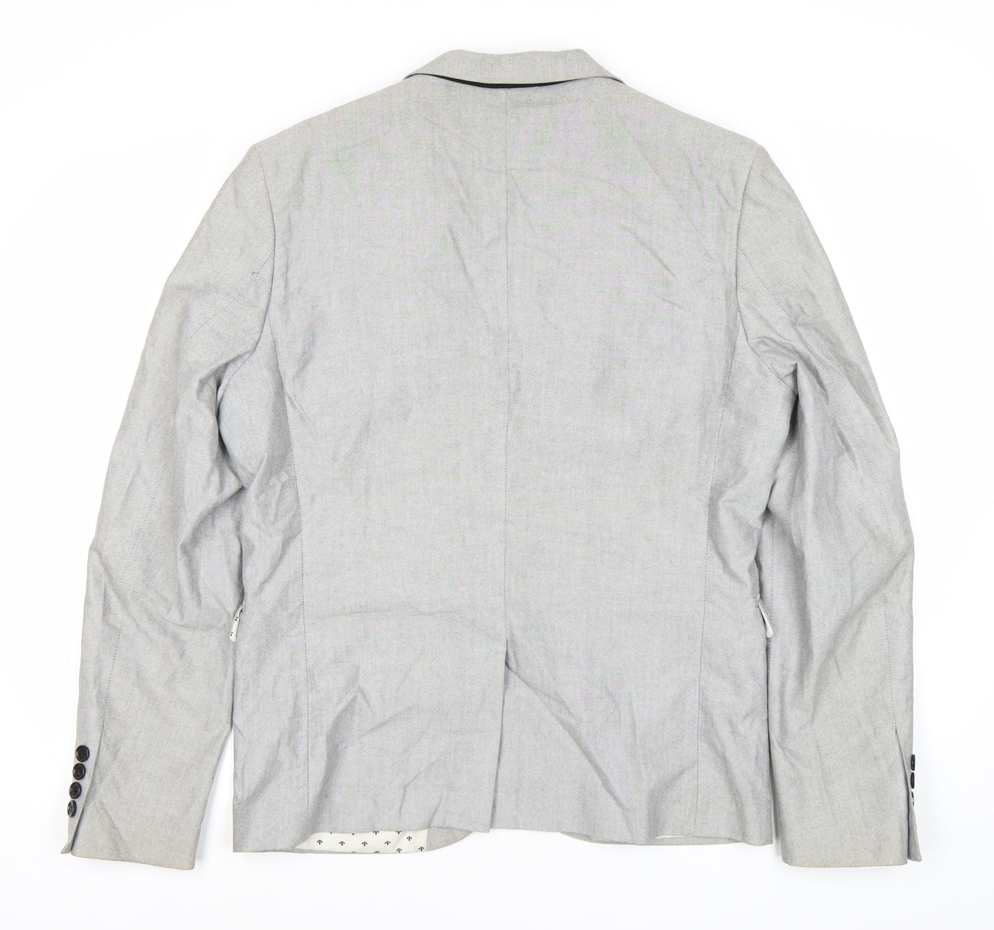 Selected Homme Men's Grey Slim Fit Blazer Jacket Size 40 UK