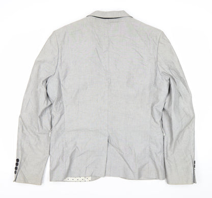 Selected Homme Men's Grey Slim Fit Blazer Jacket Size 40 UK