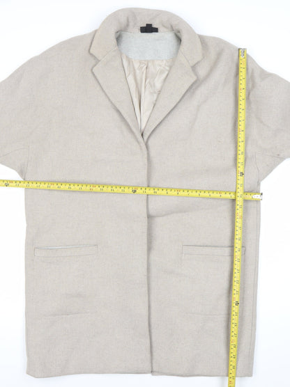 Womens UK Size 14 Topshop Beige Overcoat