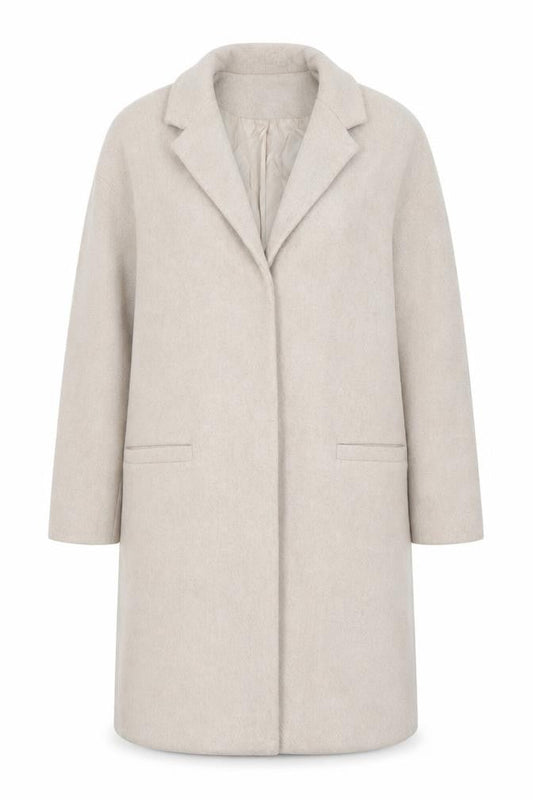 Womens UK Size 14 Topshop Beige Overcoat