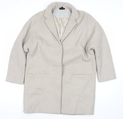 Womens UK Size 14 Topshop Beige Overcoat