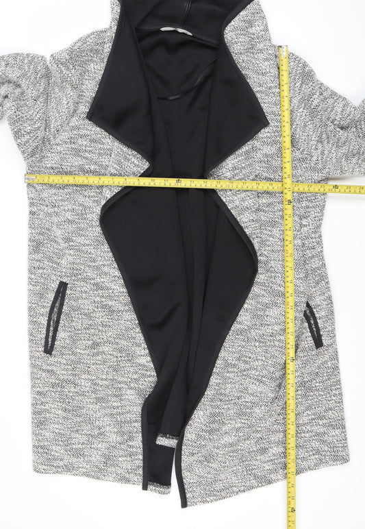 Tu Women’s Grey Tweed Open Blazer XL Regular Mid-Length