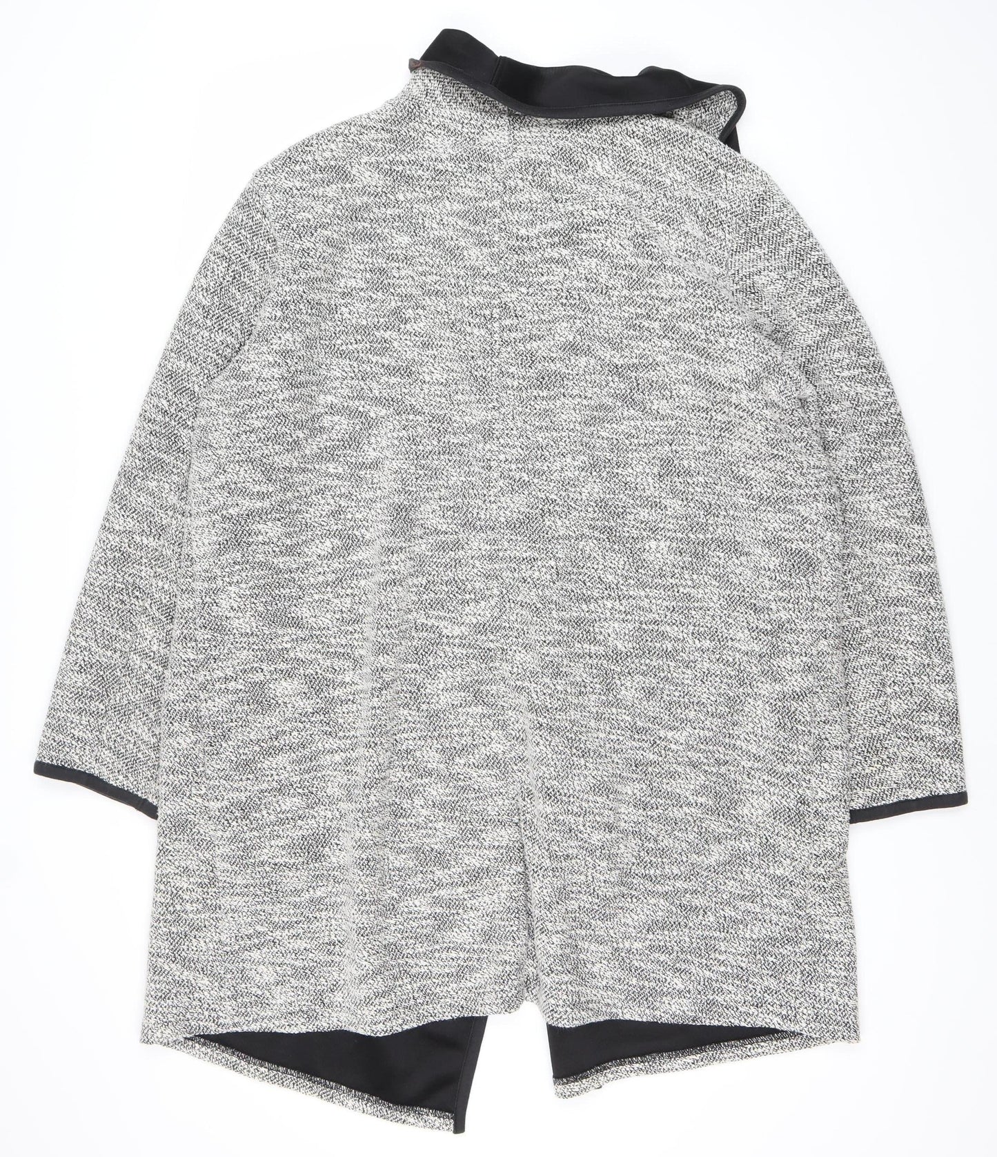 Tu Women’s Grey Tweed Open Blazer XL Regular Mid-Length