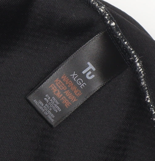 Tu Women’s Grey Tweed Open Blazer XL Regular Mid-Length