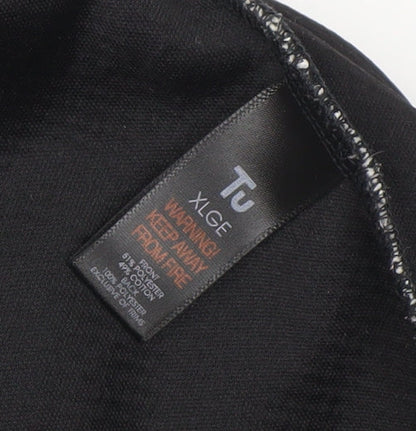 Tu Women’s Grey Tweed Open Blazer XL Regular Mid-Length