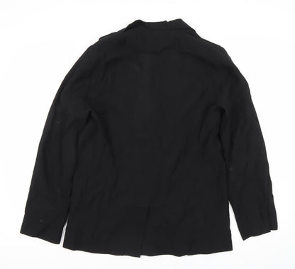 Cotton On Womens Black Blazer Jacket Size 8 Single Breasted Workwear