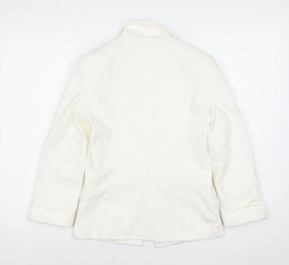 Miss Selfridge Women White UK 8 Shawl Collar Blazer Jacket