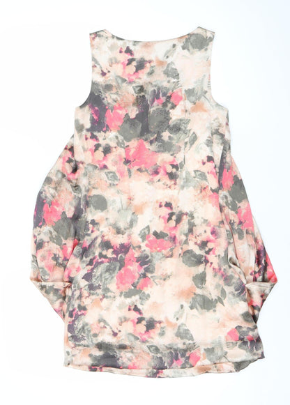 H&M Women’s Multicoloured Floral Sheath Dress Size 8 Sleeveless