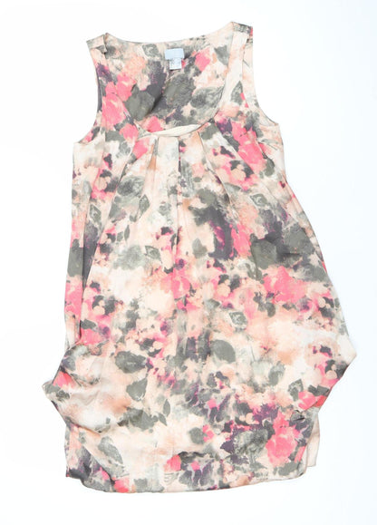 H&M Women’s Multicoloured Floral Sheath Dress Size 8 Sleeveless