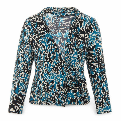 Womens UK Size 18 Roman Multicoloured Wrap Blouse