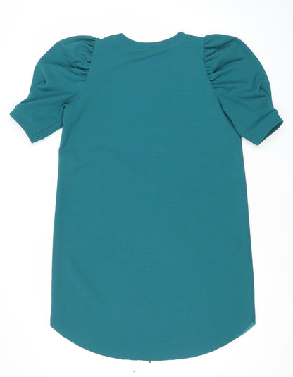 Zara Women’s Green Puff Sleeve T-Shirt Dress Size 8