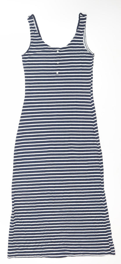 Vila Women’s Blue Striped XS Tank Dress Nautical Casual Summer