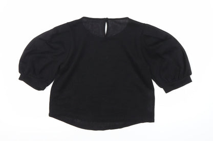 Womens UK Size S MNG Black Basic Blouse