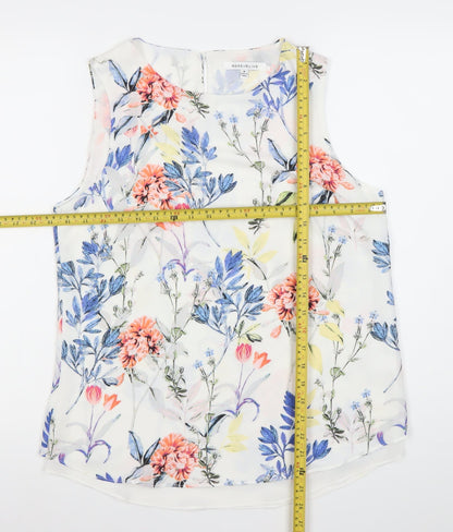 Rose Olive Womens Multicoloured Floral Sleeveless Blouse M